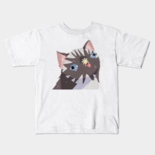 Idiot cat Kids T-Shirt